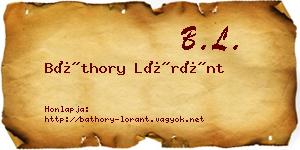 Báthory Lóránt névjegykártya