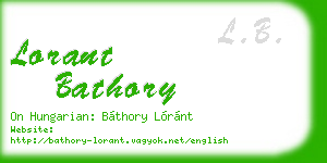 lorant bathory business card