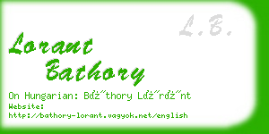 lorant bathory business card